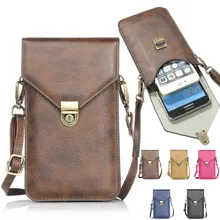 Универсальная сумка для телефона из искусственной кожи в стиле ретро для Iphone, samsung, huawei, Xiaomi, Redmi, Oneplus, LG, портативный чехол, плетеный бумажник с воротником