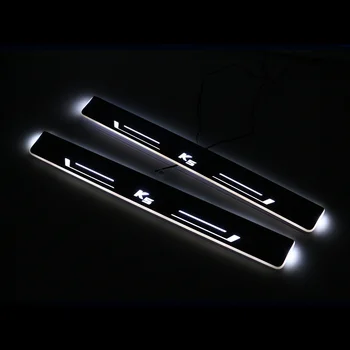 

For Kia K5 Optima 2011 - 2017 2018 Acrylic Moving LED Welcome Pedal Car Scuff Plate Pedal Door Sill Pathway Light