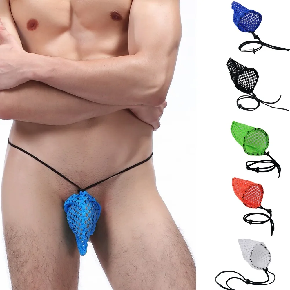 

Gay Underwear Men Sexy Shorts Underpants Transparent See Through Soft Mesh Hollow Briefs Panties Bulge Pouch string slip homme