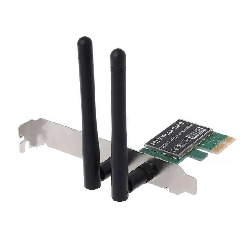 PCI-E 300 Мбит/с беспроводная сетевая карта PCI Express wifi WLAN карта адаптер с антеннами для ПК Компьютерные аксессуары