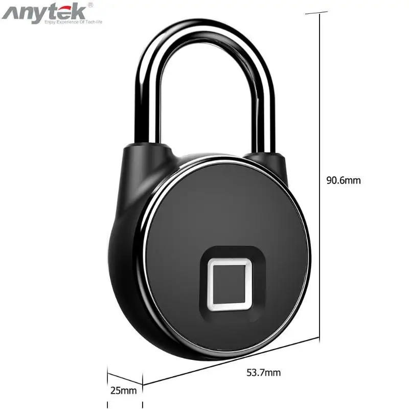 Anytek P22 смарт-замок без ключа для отпечатков пальцев IP66 Противоугонный замок безопасности полупроводниковая технология распознавания отпечатков пальцев