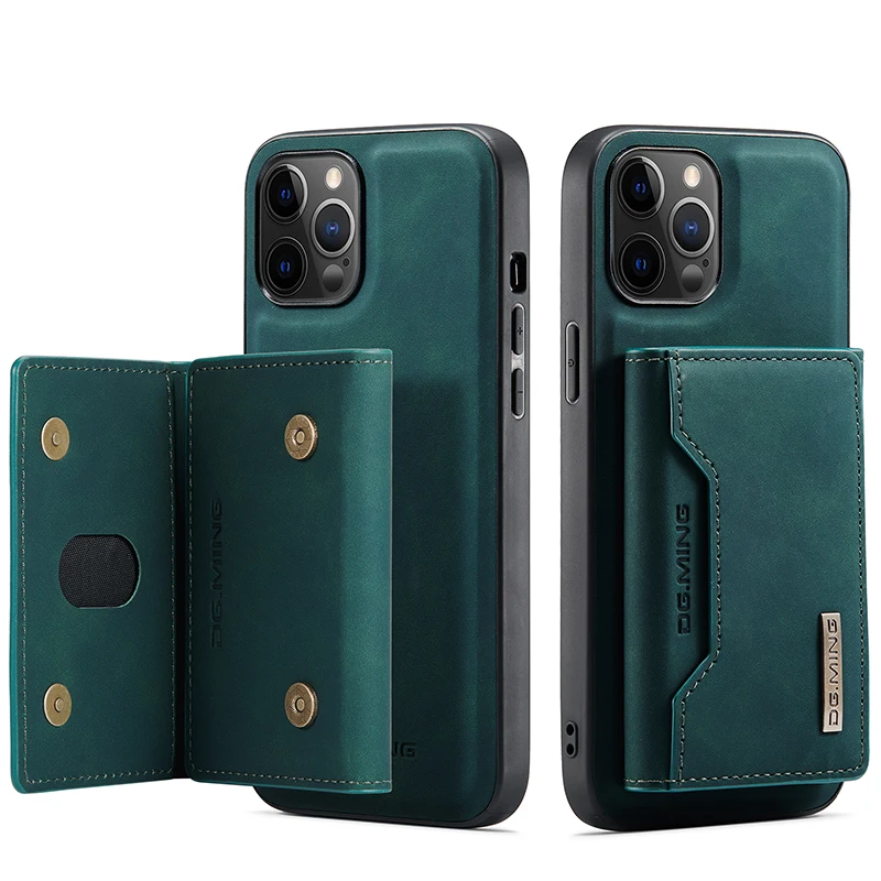 molle phone pouch Detechable Magnetic Wallet Bag Case For iPhone 13 12 Pro Max 12 Mini 11 Pro 10 X SE 2020 7 8 Plus XR XS Max Leather Phone Cases flip phone case