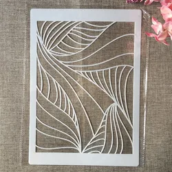 A4 29cm Thin Line Leaves DIY Layering Stencils Wall Painting Scrapbook Coloring Embossing Album Decorative Template