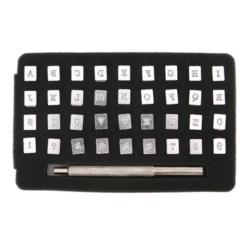 

36Pcs Metal Alphabet Number Stamp Punch Set for Leather Craft Stamps Tools Art Easy Fun Diy