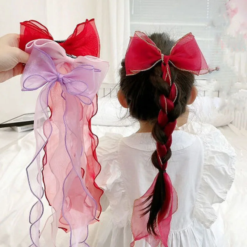 RIBBON BOW, PINK LACE