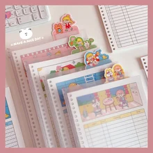 Minkys – dossier B5 rechargeable Kawaii, livre de mots, langue étranger, bloc notes, papeterie scolaire