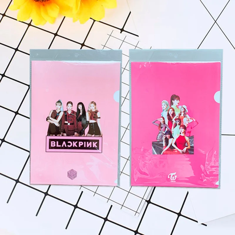 BLACKPINK GOT7 дважды pvc канцелярские принадлежности папка для документов документ файл папку наполнение продукция карман для офиса, школы