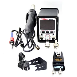 Pistolet à Air chaud 995D + Station de soudage à air chaud 2 en 1, Station de travail à double numérique pour la réparation de téléphones 