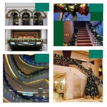 

9ft Christmas Fireplace Garland Lights Pine Artificial Home Decor Wreath Gift