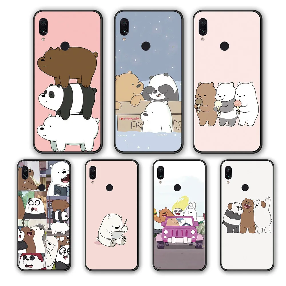 Милый силиконовый чехол из ТПУ с мультяшным розовым медведем для Xiaomi Redmi 5Plus 7 6 5 4 4A