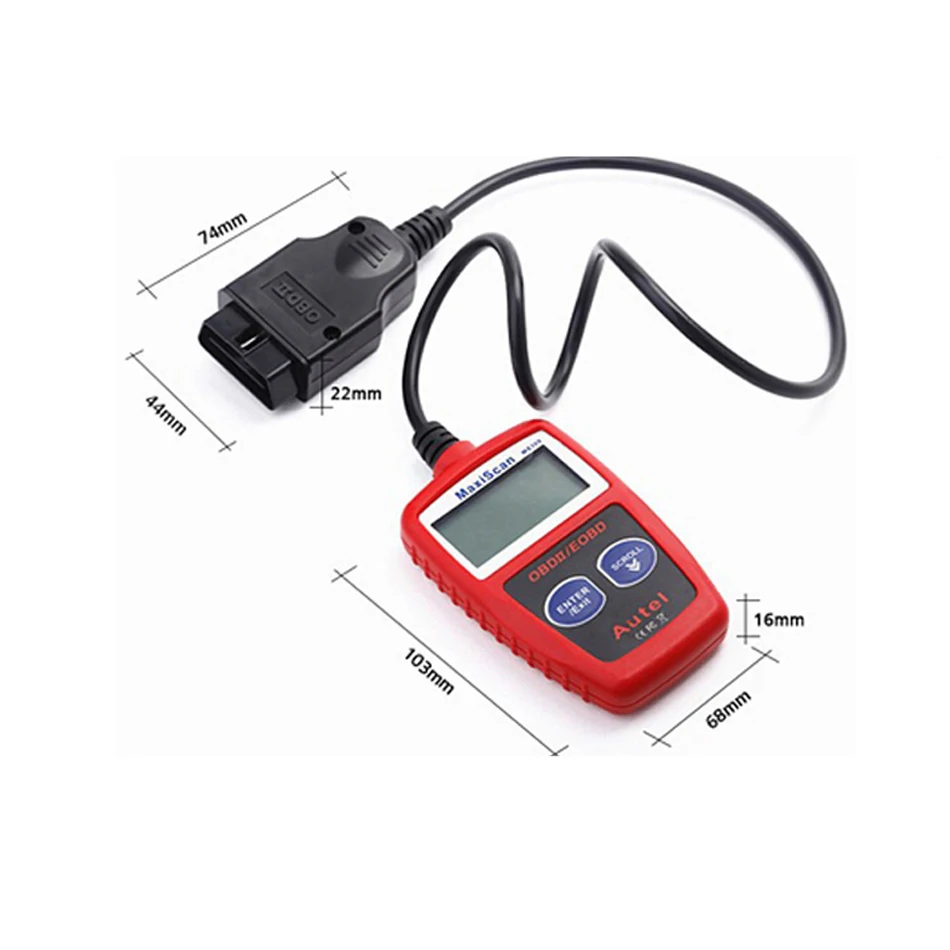 Автомобильный сканер MaxiScan MS309 OBDII/EOBD OBD2 Универсальный считыватель кодов работает