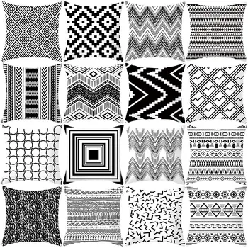 

Pillow Case 45*45 Throw Pillow Cover Geometric Plaid Wave Circle Cushion Cover Pillowcases Decative Pillows Body Pillow Cases