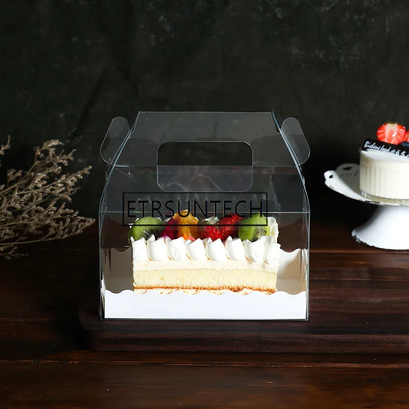 100pcs Cake Box Packaging Wedding Favor Gift Christmas Candy Party Cake Dessert Paper Wrap Portable Cake Roll Boxs Storage