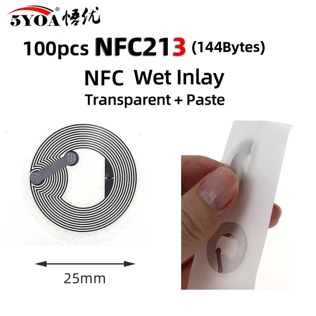 YiToo Voll Kompatibel NFC Aufkleber, 888 Bytes NTAG216, 13,56 MHz ISO14443A  Beschreibbare RFID Smart Tag Für Alle NFC Smart Telefon