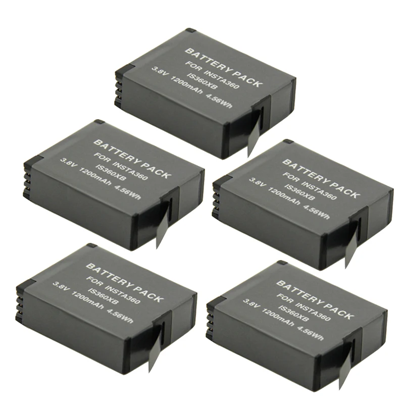 Новая версия Insta360 аккумулятор+ TYPE-C 3-1 коробка заряда для Insta360 ONE X 1200mAh LiPo холодные батареи Insta 360 - Цвет: 5pcs battery