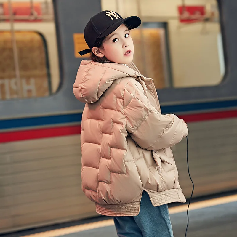 Girls' down jacket new Korean winter children's middle and big children's clothing baby's thickened coat