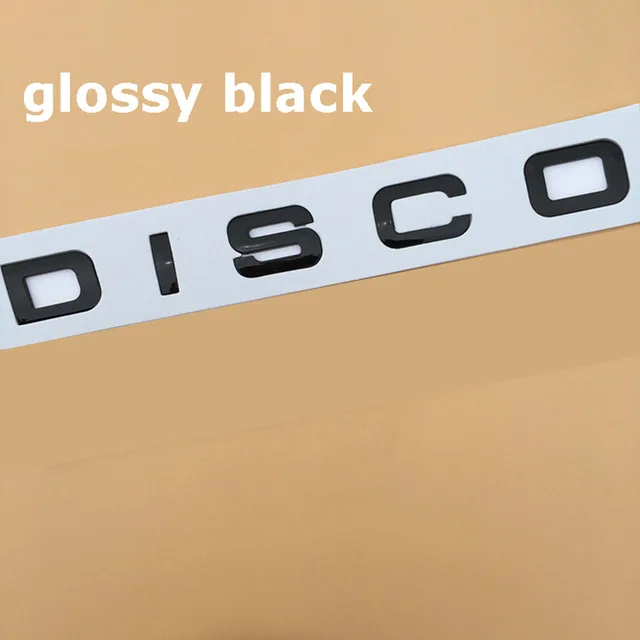 glossy black Автомобильный Стайлинг, капот и наклейка на багажник, для Дискавери, спорт, внедорожник, звезда, блеск, глянцевый, черный, матовый, серый, серебристый, сделай сам, буквы, эмблема, значок - Цвет: glossy black