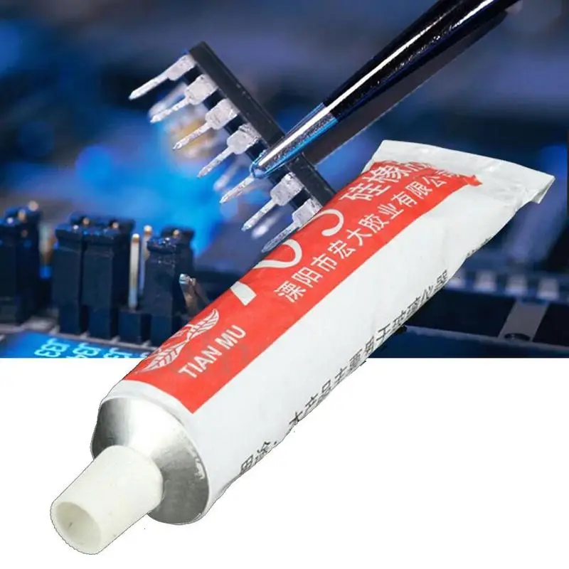 

1pc 705 Adhesive Silicone High Temperature Resistant Rubber Sealing Glue Waterproof Transparent Insulating Electronic Sealant