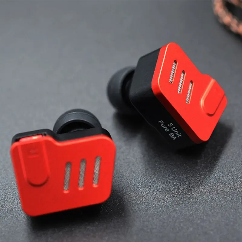 

Hot Fashion KZ BA10 Headphones Metal Balanced Armature Headphones In-ear 10-unit Headphones