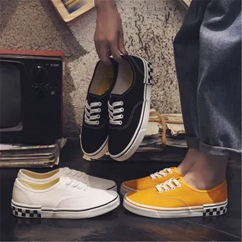 

2020 Spring New Sell Well White Shoes Harajuku Hong Kong Flavor Student Canvas Shoes Casual Comfortable Slip-on Unisex shoes