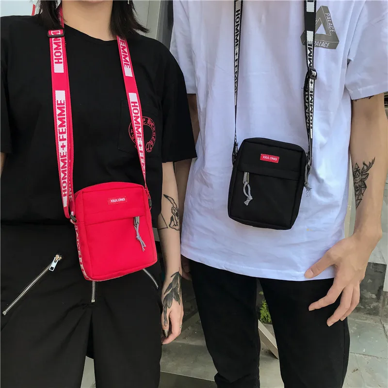 

Men's and women's sports shoulder bag, canvas waterproof crossbody bag, mobile phone coin purse, famous sports brand handbag