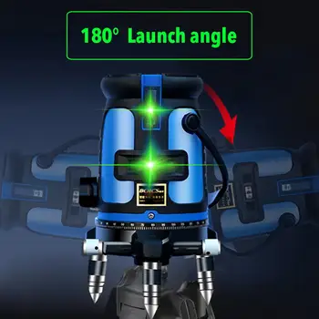 

2 Line US Plug& 3 Lines EU Plug Green Laser Level Self-leveling Horizontal&Vertical 180 Degree Adjustment Higher Visibility