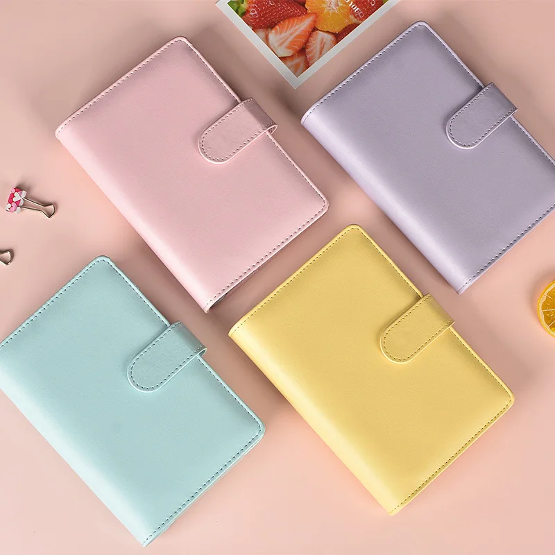 

Creative Macarons Hand Ledger Small Fresh A6 Loose-leaf Notebook Hand Ledger Student Diary Notebooks and Journals
