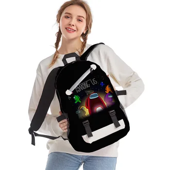 

Among Us 3D Print Backpacks Hip-Hop Streetwear Cool Boys Girls Oxford Cloth Student Laptop Backpack