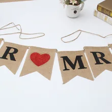 Экспорт белье флажки Рождество овсянка белье ласточкин хвост флаг День рождения подвесной флаг MR& Amp; MR