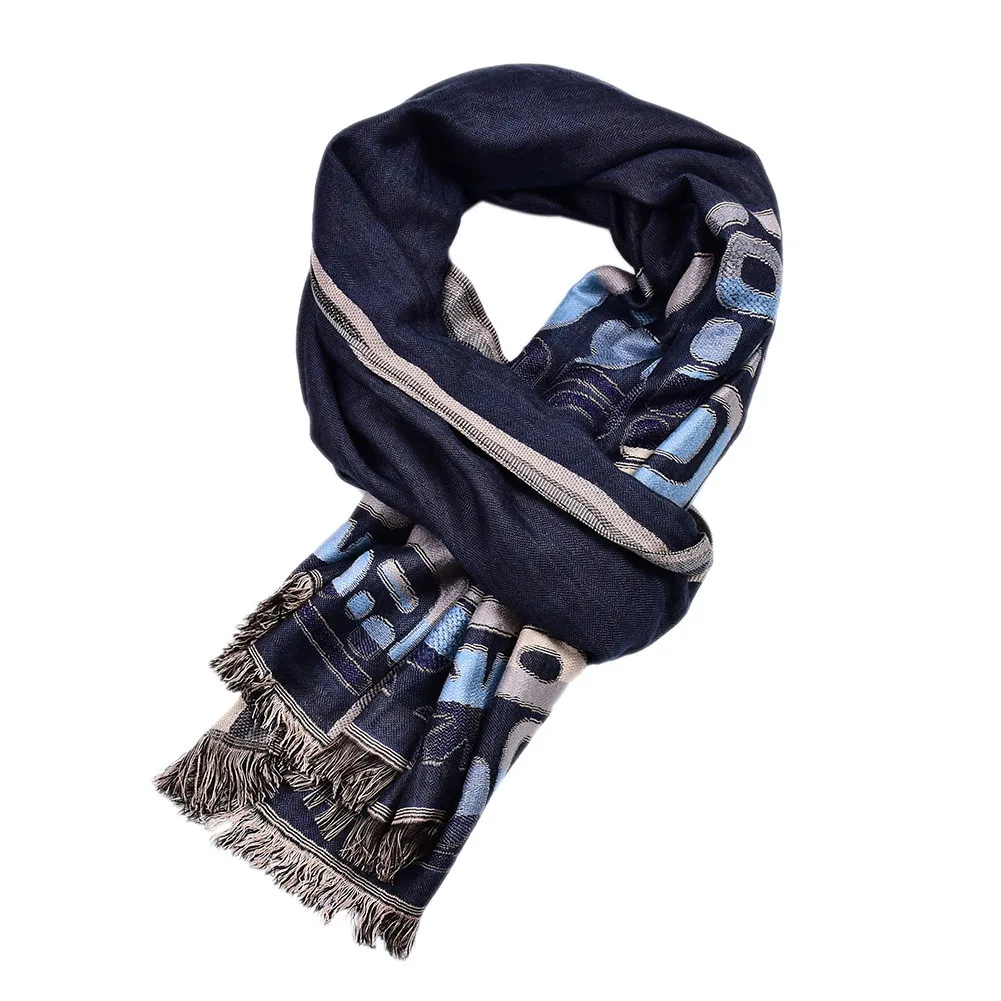 Шарф BUTTERMERE, мужской, женский, хлопковый, британский стиль, унисекс, длинный шарф, геометрический принт, женский, мужской, зимний, шарфы, 195 см* 65 см - Цвет: blue