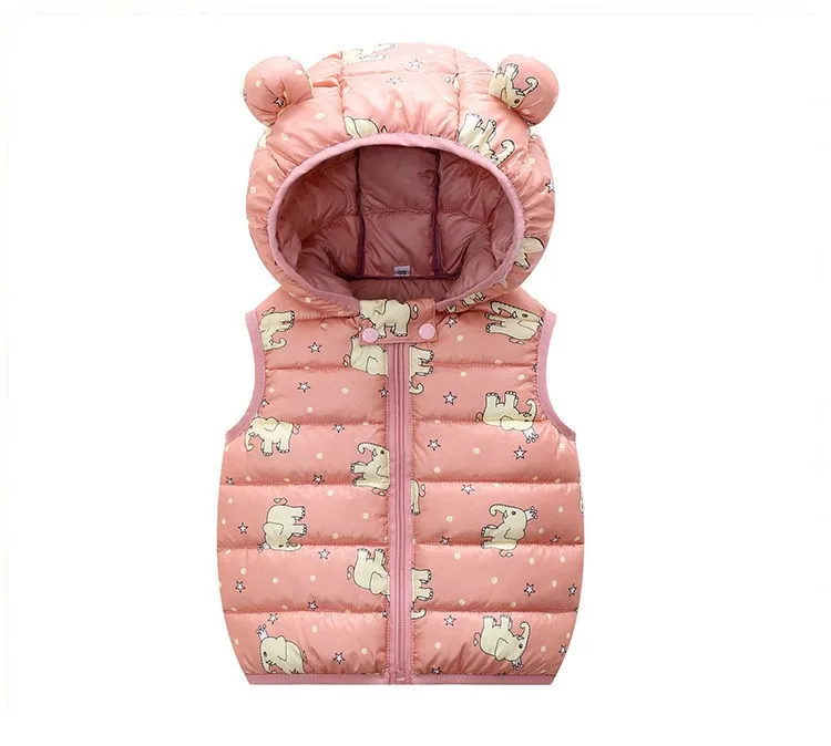 cloak jacket 2022 Autumn Children Warm Vest Baby Cotton Waistcoat Kids Outerwear Vest Children Clothing Boys Girls Hooded Jackets Vest nice winter coats