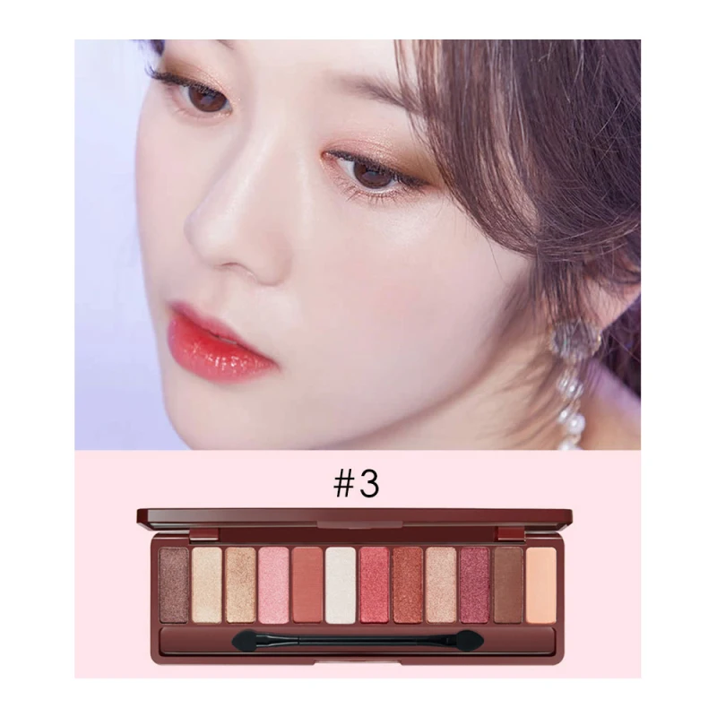 

12 Colors Matte Makeup Eyeshadow Palette Earth Color Pumpkin Color Waterproof Eyeshadow Powder Pigment Cosmetics TSLM1