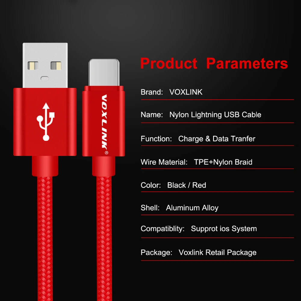 VOXLINK по 3 предмета в комплекте кабель USB 5V 2A 8PIN USB кабель для передачи данных для iPhone X, 8, 8 plus, 6 6s 6plus SE 5S iPad mini 2/3/4/iPad 5 Air iPad кабель для мобильного телефона
