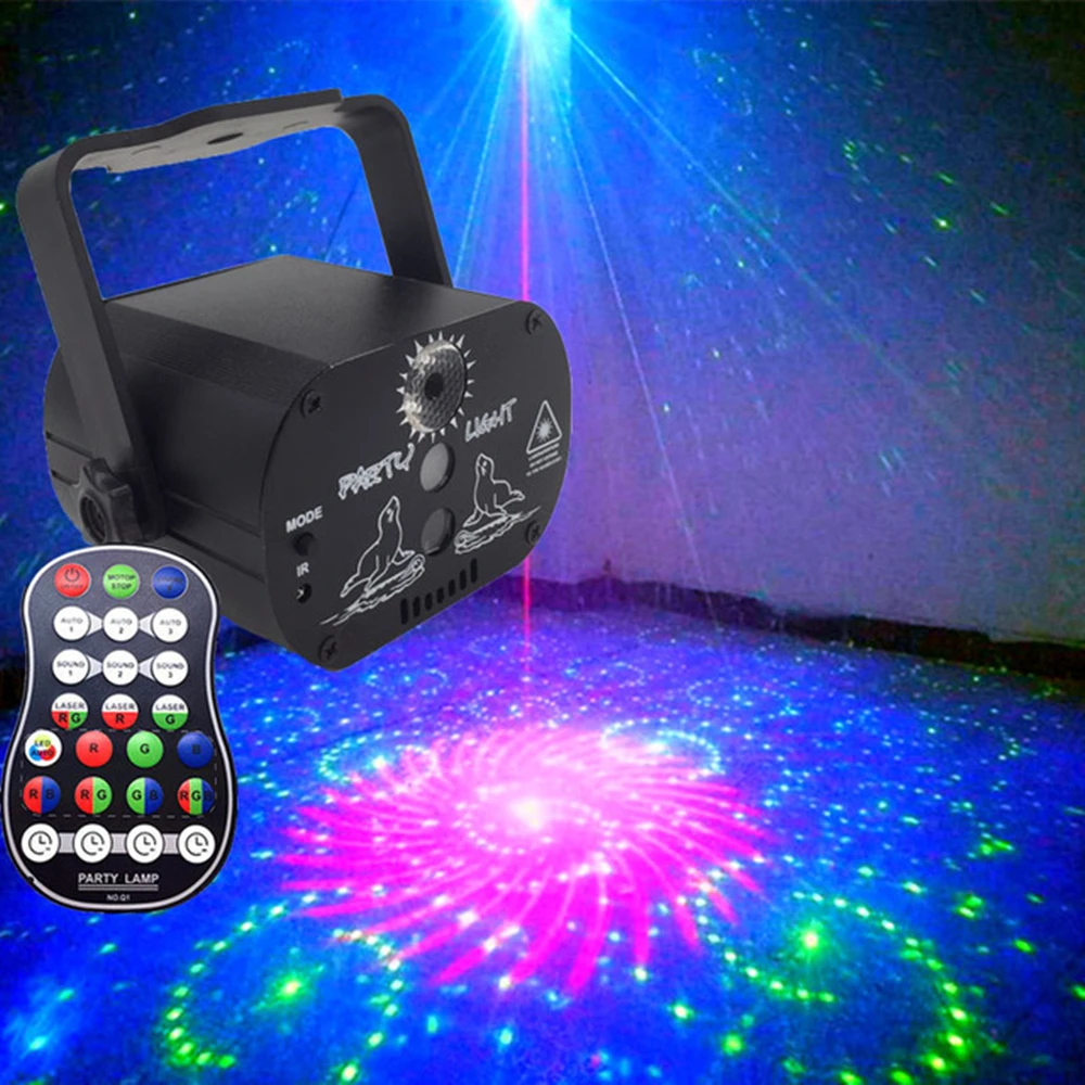 

5V RGB Disco Light 60 Patterns RGB USB Recharge RGB Laser Projection Lamp Stage Lighting Show for Home Party KTV DJ Dance Floor