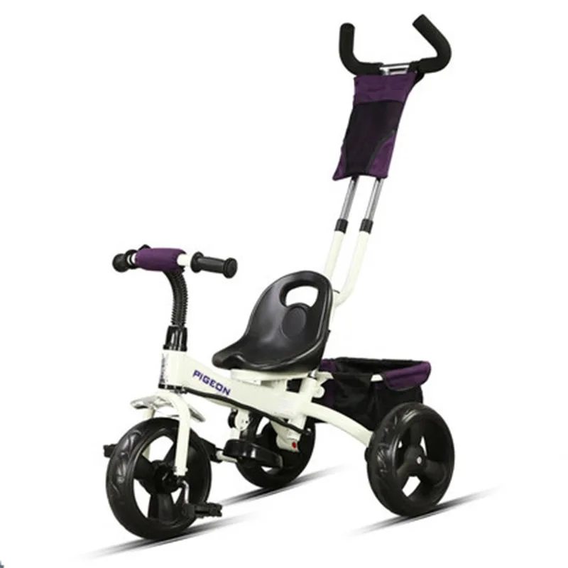 Детский трехколесный велосипед для детей 12 месяцев-5 лет, многофункциональный удобный для путешествий детский велосипед для езды на велосипеде, подарок - Цвет: Pearl White