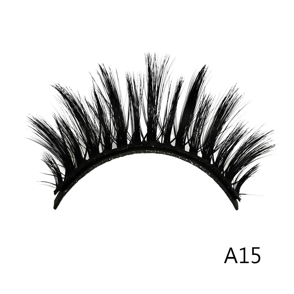 A15 Magnetic Eyeliner Eyelashes Kit Magnetic 3D Eyelashes Liquid Eyeliner False Lashes Eyelash Curler Reusable Falses Eyelash - Цвет: A15
