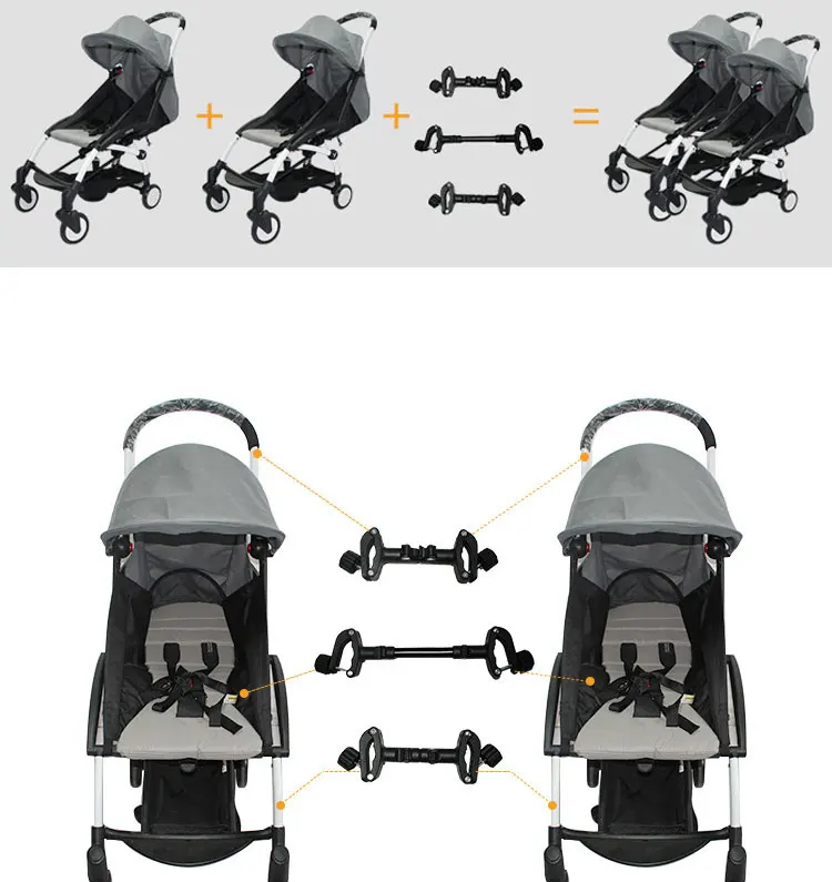 3 шт./компл. детская коляска из собрать Соединительная муфта компоновщик для Йо-йо Yoya портативная Регулируемый Длина складной Аксессуары для колясок для коляски