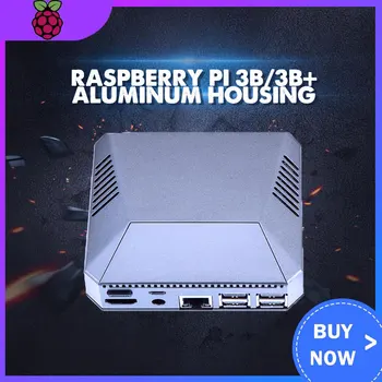 

Raspberry Pi 3B/3B+ Aluminum Housing Built-In Fan With Smart Power Switch For Raspberry Pi 3B/3B+