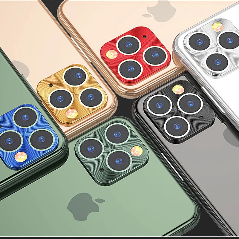 Роскошный металлический защитный чехол для камеры заднего вида для iphone 11 Pro MAX X XS Max XR 7 8 Plus кольцо для объектива камеры Защитная крышка
