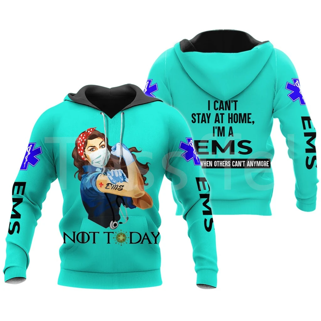 

Tessffel Newest Emergency Medical Technician EMT EMS Paramedic Nurse NewFashion 3DPrinted Tracksuit Autumn Hoodies Men/Women C12