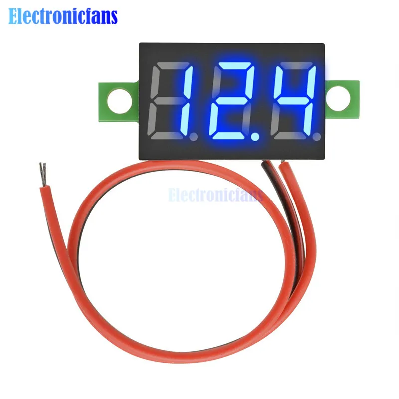 0.36 Inch 3-Digit Display Voltmeter Meter Mini Digital LED Display Voltmeter Blue Panel Voltage Meter DC 4.7~32V image_2