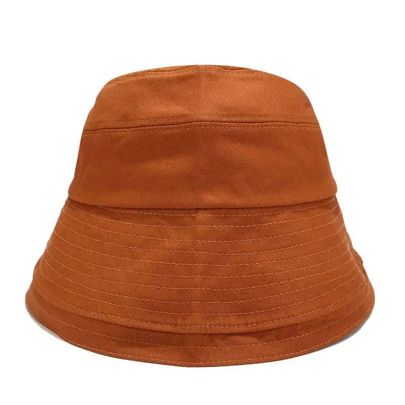 Хлопок сплошной Цвет Панама для рыбака шляпа на открытом воздухе Дорожная шляпа шляпы от солнца для мужчин и женщин 96