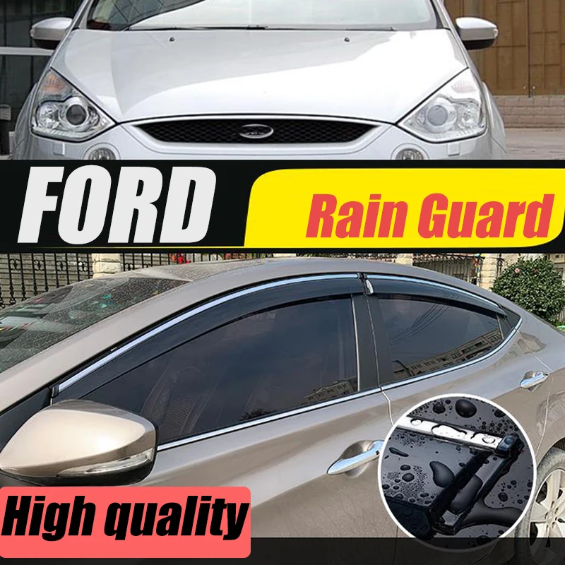 

For FORD S-MAX/focus/escort/Everest/fiesta/Rain Guard/Guard Smoke Window Rain Window Wind Visor 4Pcs/1 Set 2009-2019