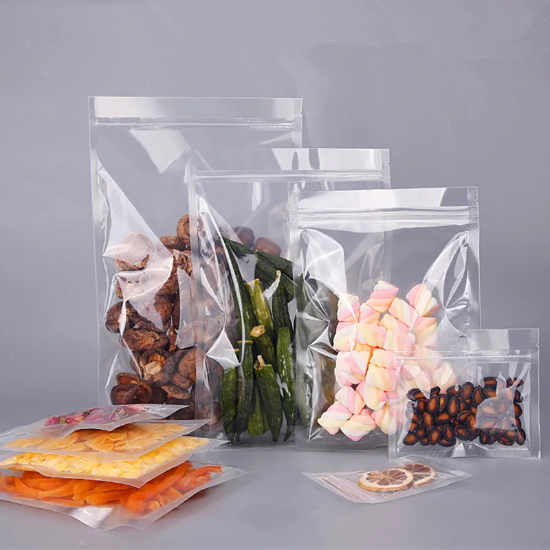 Sacs Plats Transparents En Plastique À Fermeture Éclair, 100 Pièces,  Cuisine, Réfrigérateur, Supermarché, Viande, Légumes, Maïs, Pochettes  Thermoscellables - Cadeau Boîtes Et Sacs - AliExpress