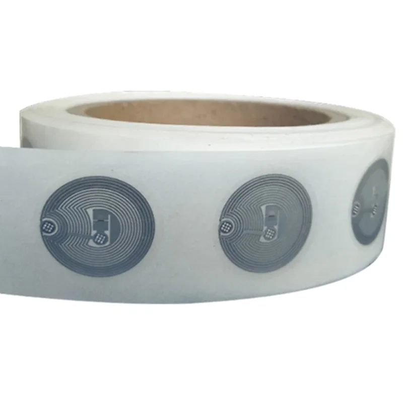 100PCS 25mm NFC transparent Stickers Protocol 13.56MHz ISO14443A Universal Label RFID Tags NFC Phones NFC Tag Badges Wet Inlay
