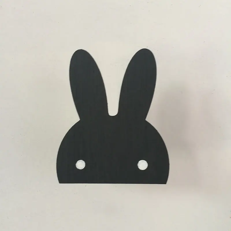 Practical Rabbit Shaped Wall Hanger Organizer Home Bedoom Hanging Tool - Цвет: Black