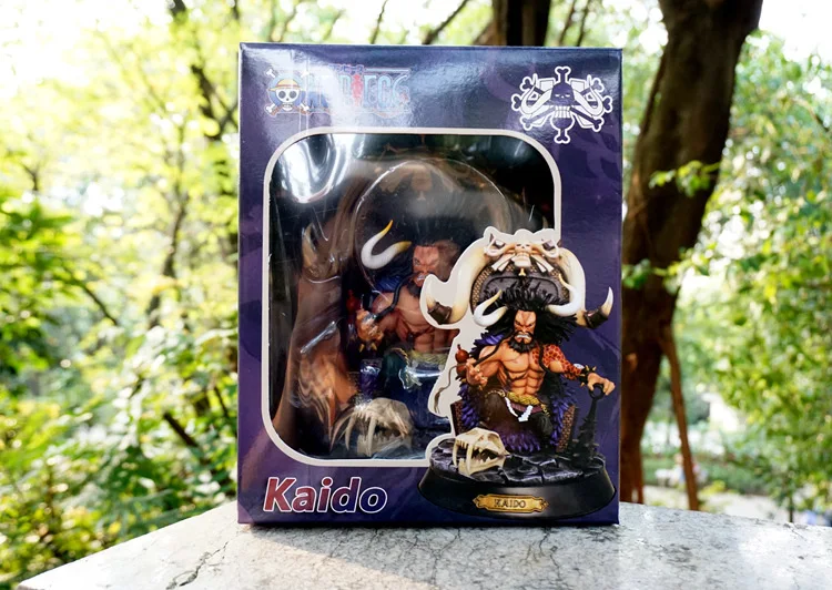 Экшн 23 см цельная фигурка KAIDO BIGMOM SHANKS NEWGATE GK четвёртый король аниме one piec фигурка ПВХ модель игрушки для детей - Цвет: KaiDo With box