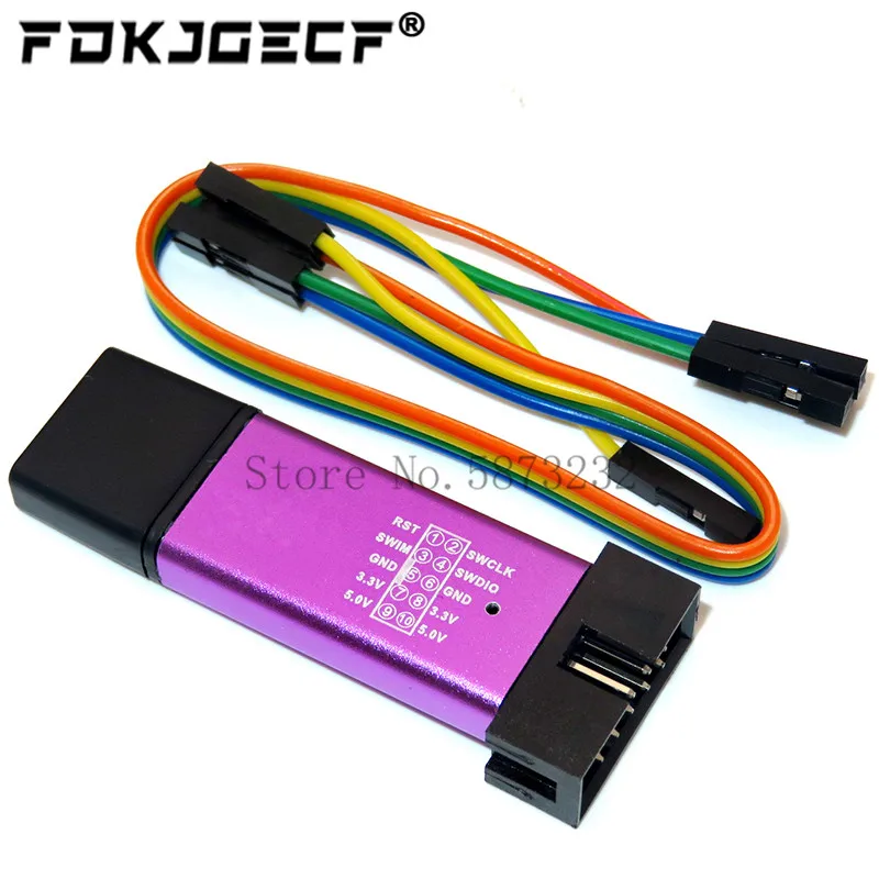 Программатор ST LINK ST-Link V2 Mini STM8 STM32 с крышкой кабель DuPont Link | Электронные компоненты