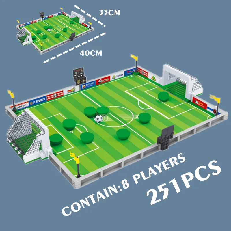 New Soccer Football Field Stadium World Team Player Figures Match Building Bricks Blocks Toys Gift Kid Winning Cup | Игрушки и хобби
