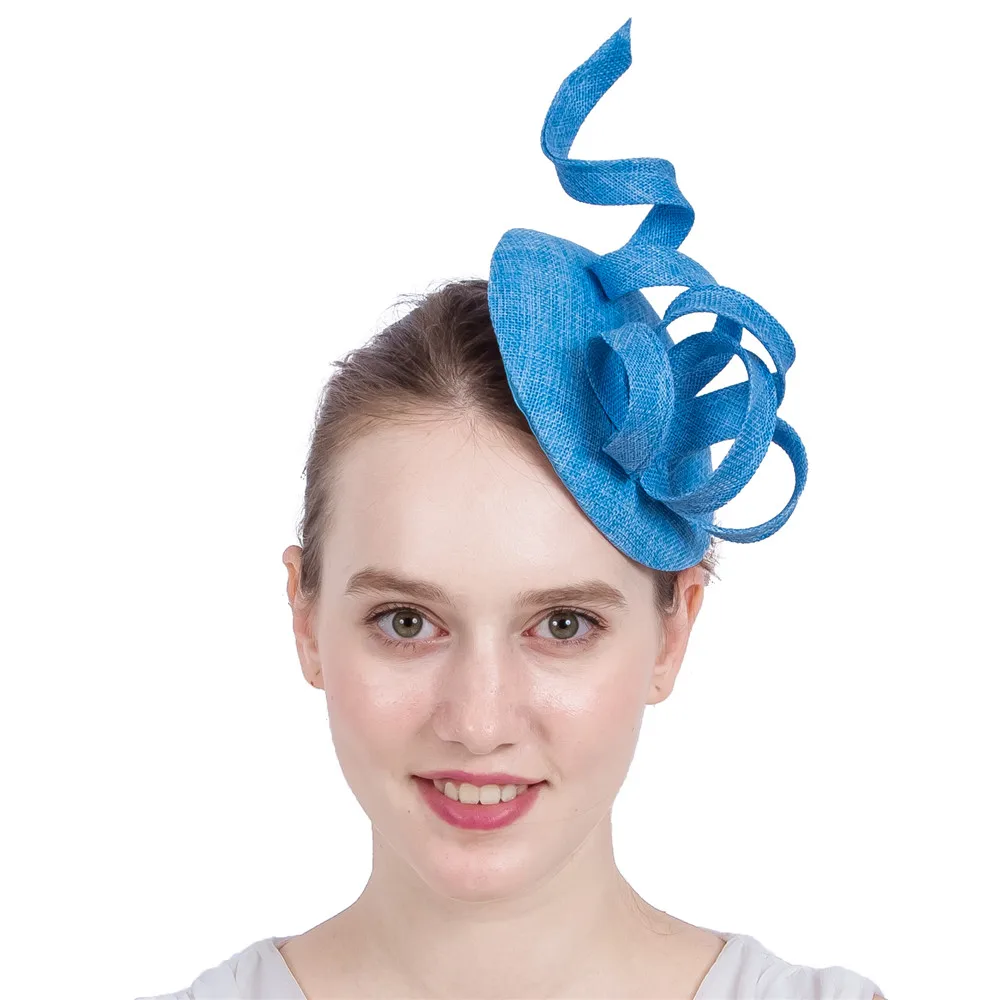 Imitation Sinamay Fascinators Hair Accessories For Women Kentucky Derby Headpiece Bridal Wedding Party Races Event Millinery Cap